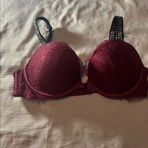 Victoria's Secret Deep Red Lace Bra